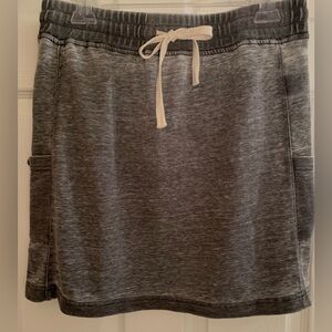 Jane and Delancey Knit Gray Skirt With Elastic Drawstring Waist•Pockets•Sz. M